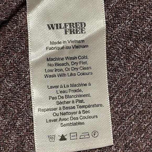 Aritzia Wilfred Free Knit Shirt Dress Oversized Relaxed Fit Purple Size Small - Picture 11 of 12